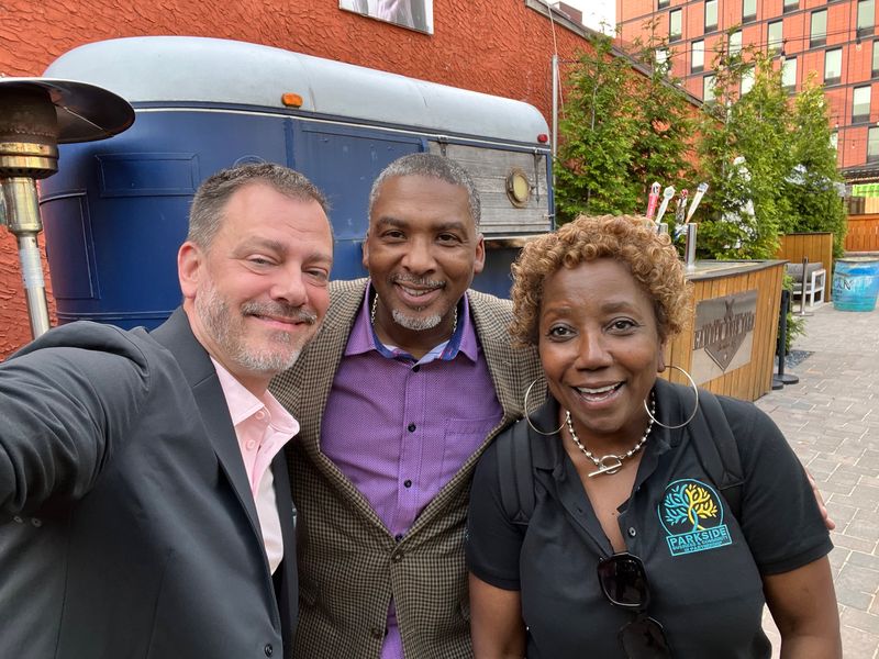 Christopher Laurent with community partners in Camden, New Jersey